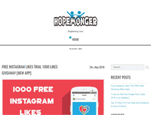 Tablet Screenshot of hopemonger.com